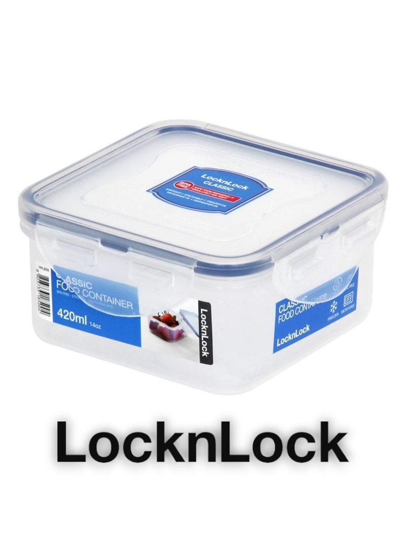 LOCK & LOCK LocknLock 420ml  Squared  Airtight Food Storage Container- BPA-Free, Microwave, Freezer, and Dishwasher Safe  - Image 2