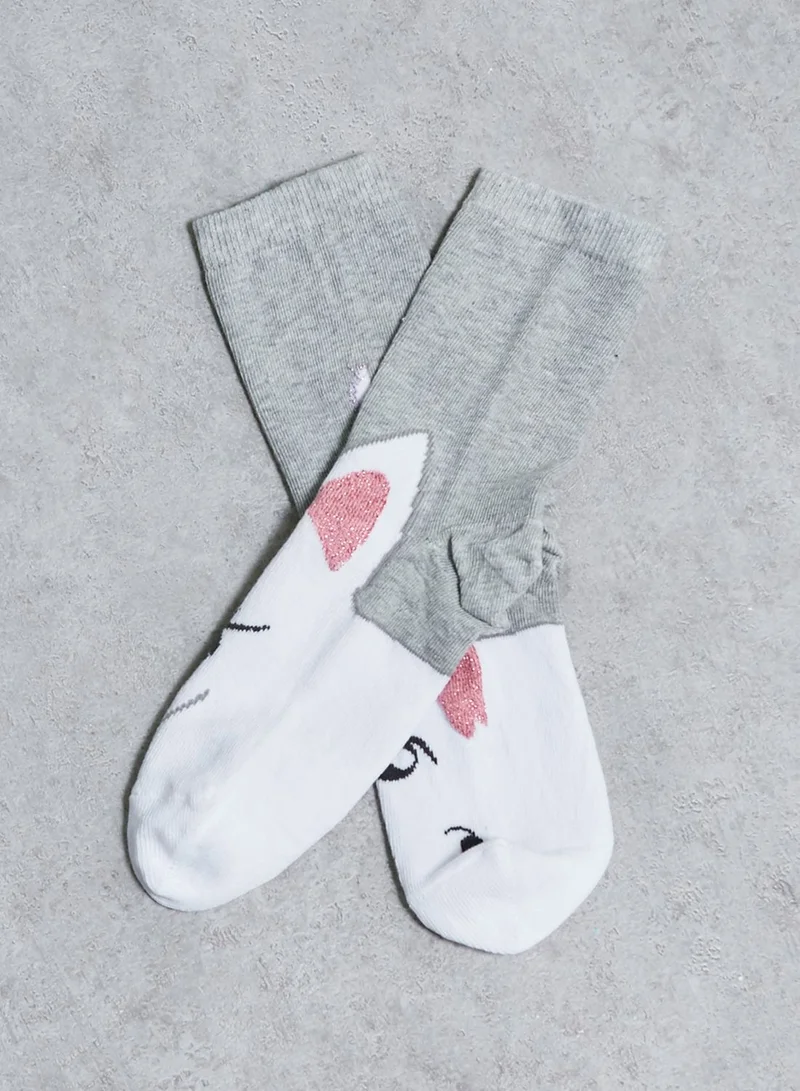 TOPSHOP Unicorn Print Socks