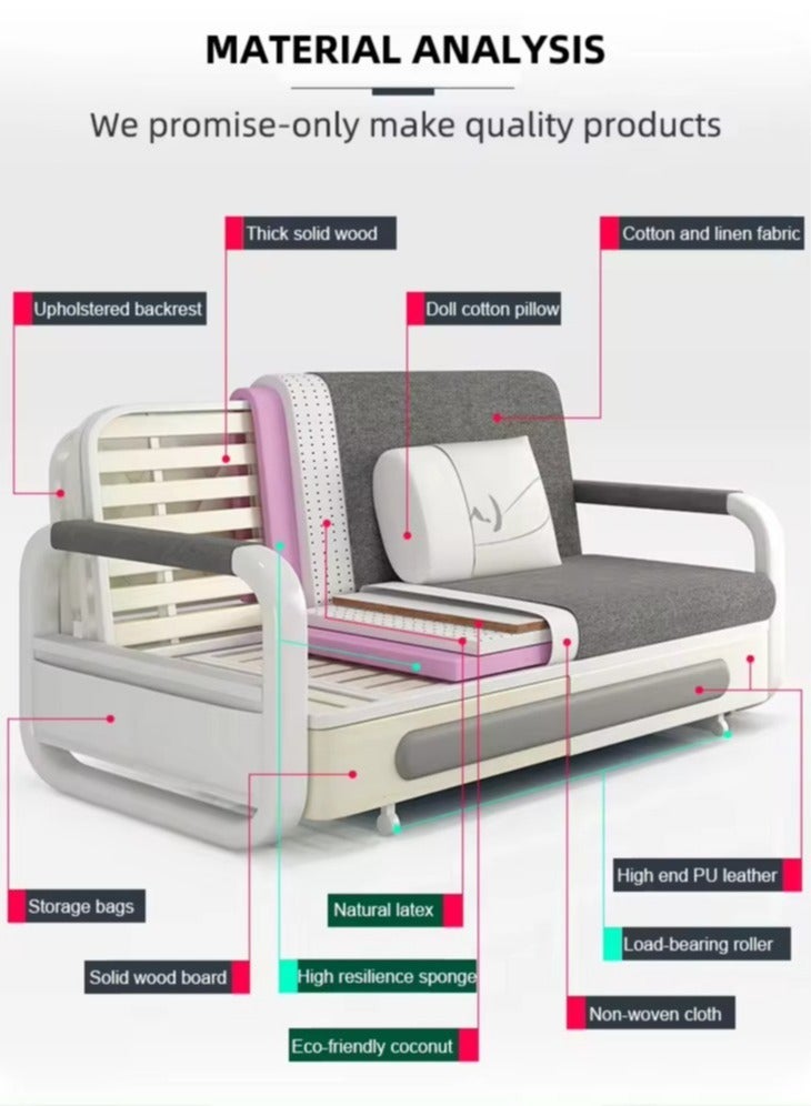 Generic Pull Out Sofa Bed,Sofa Chair Bed,Convertible Sofa Chair 2-in-1 Sofa and bed combination,with Storage, Couch Bed for Living Room,for Living Room Apartment Small Space  - Image 4