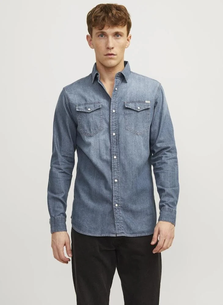 جاك اند جونز Slim Fit Denim Shirt