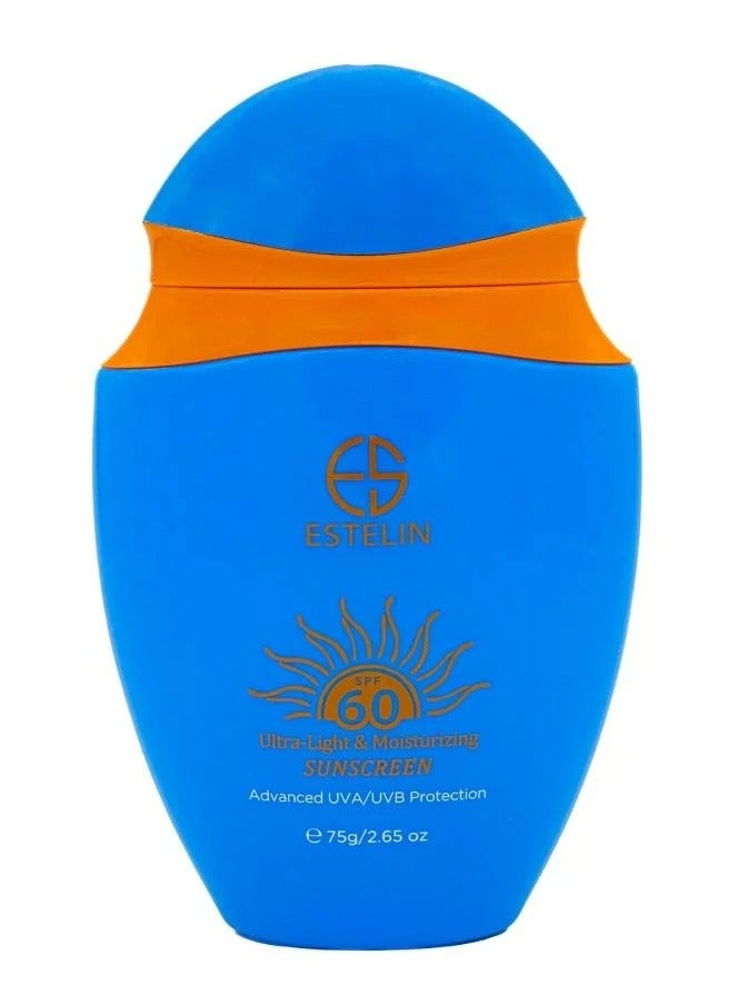 Estelin SPF 60 PA+++ Ultra-Light and Moisturizing Sunscreen 75 g - Image 1