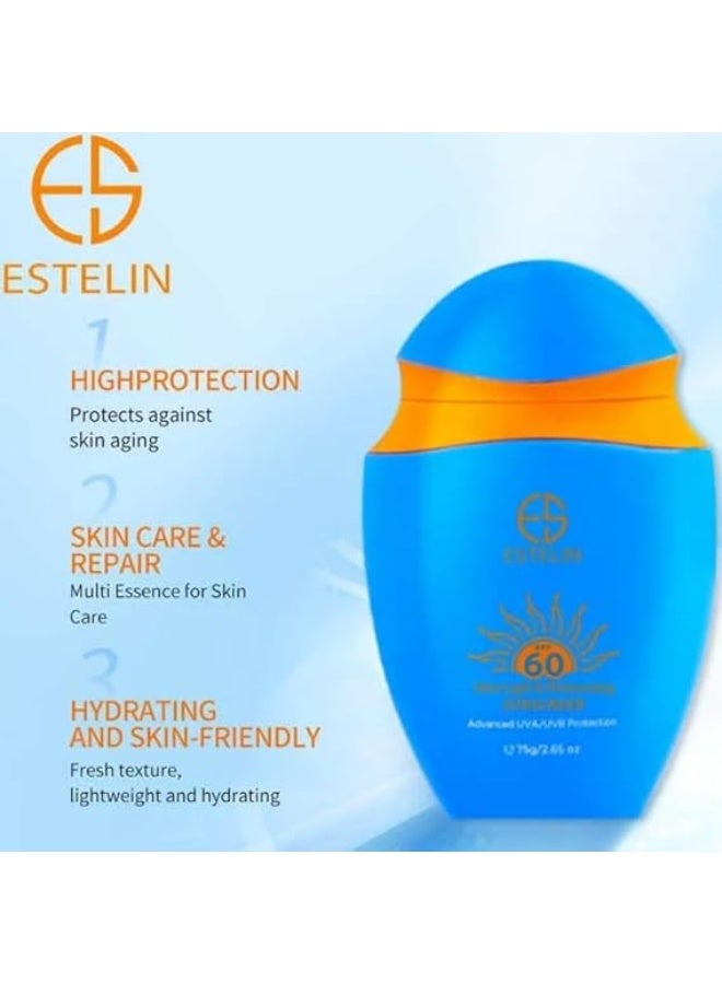 Estelin SPF 60 PA+++ Ultra-Light and Moisturizing Sunscreen 75 g - Image 2