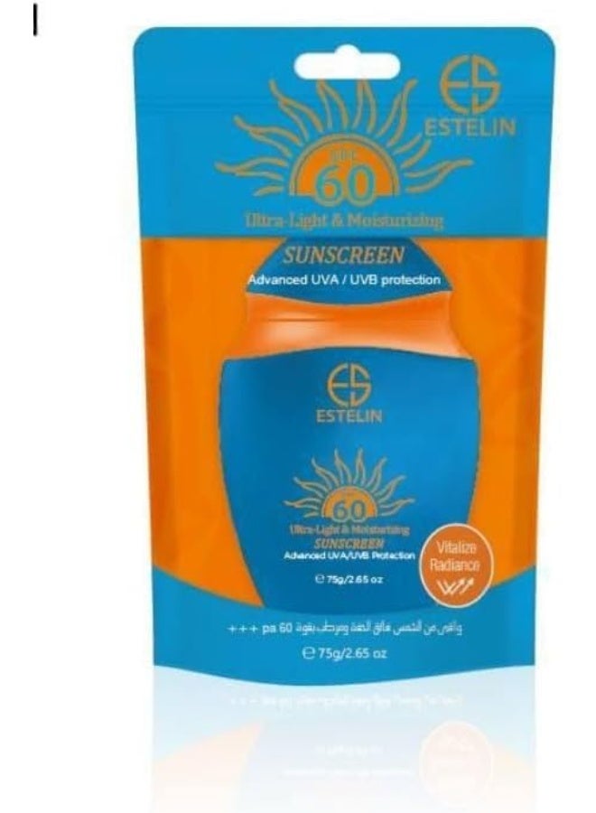 Estelin SPF 60 PA+++ Ultra-Light and Moisturizing Sunscreen 75 g - Image 3