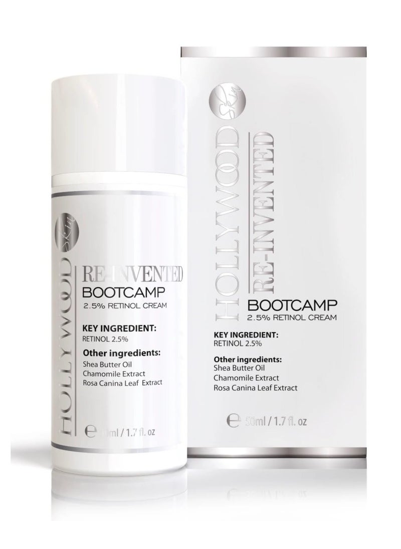 hollywoodskin Your Face Lift In A Bottle - 2.5% Encapsulated Retinol Cream for Ultimate Age-Defying Support. W/Shea Butter + Vitamin A, C, and B3. 50ml anti-aging cream.  - Image 1