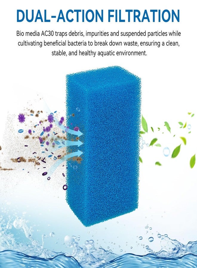 KEYDINHT Bio-Foam for AC30 Power Filter - Replacement Aquarium Sponge Filter Media Foam Construction for Use in Freshwater & Saltwater Aquariums, 30PPI Sponge Pads (3 PCS) - Image 3