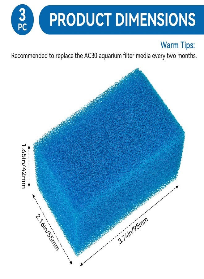 KEYDINHT Bio-Foam for AC30 Power Filter - Replacement Aquarium Sponge Filter Media Foam Construction for Use in Freshwater & Saltwater Aquariums, 30PPI Sponge Pads (3 PCS) - Image 5