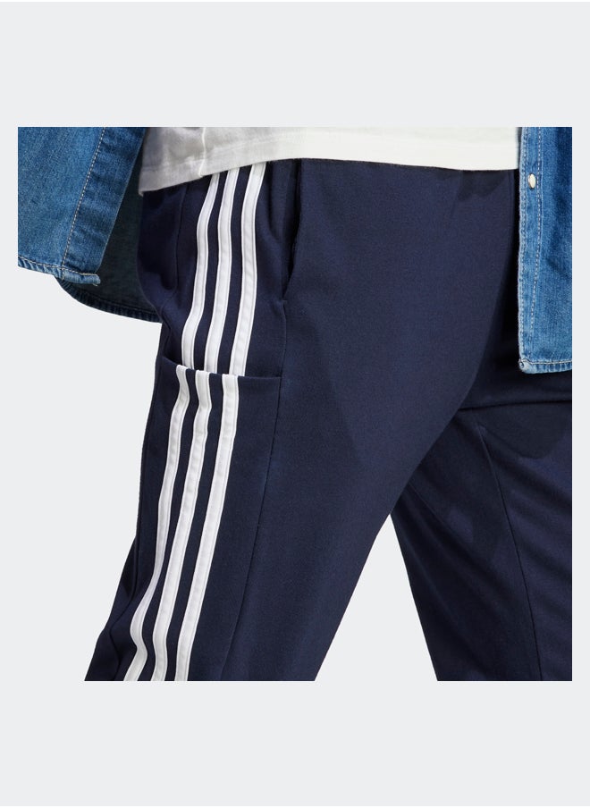 Adidas Essentials Single Jersey Tapered Open Hem 3-Stripes Joggers  - Image 5