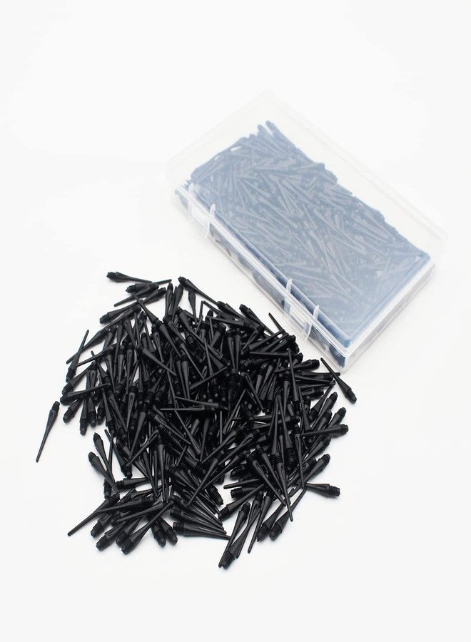 ROOBEEO 2BA Thread Plastic Tip Dart Points 500 Pack Soft Dart Tips Replacement Plastic Dart Tips with Case Dart Accessories Black - Image 1