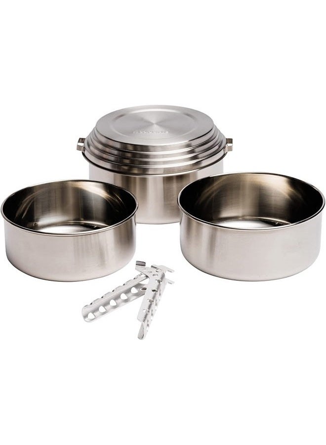 Solo Stove مجموعة أواني الطهي سولو ستوف 3 قطع حجم واحد فضي - Image 1