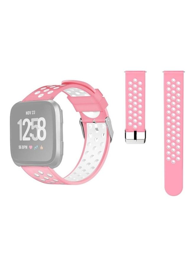 BGM Simple Fashion Silicone Watch Strap For Fitbit Versa Pink - Image 1