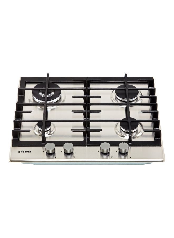 هوفر H-Hob 300 4000W Gas Hob HHG6BR4MX Stainless Steel/Black - Image 2