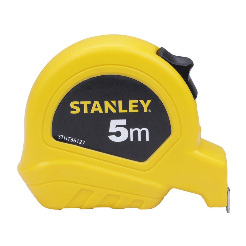 Stanley STHT36127-812 5-Meter Plastic Short Measuring Tape for Home, DIY, Professional & Industrial Use, Push Lock & Automatic Retraction Feature, Ideal for Wood & Concrete Measurement, YELLOW & BLACK - Image 3