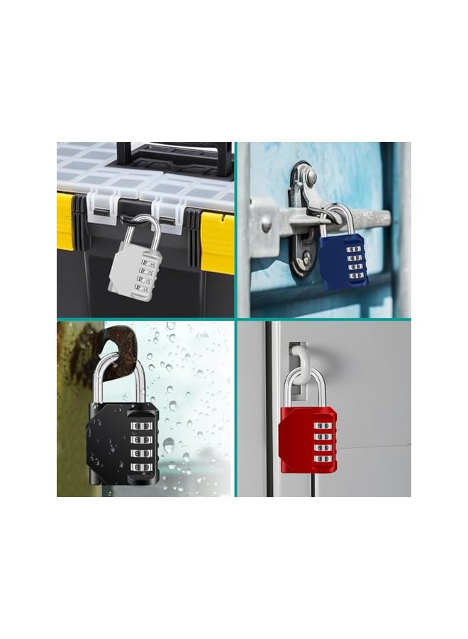 PROMASS PROMASS Lock, 4 Digit Combination Padlock Outdoor, School Lock, Gym Lock and Black Lock  - Image 5
