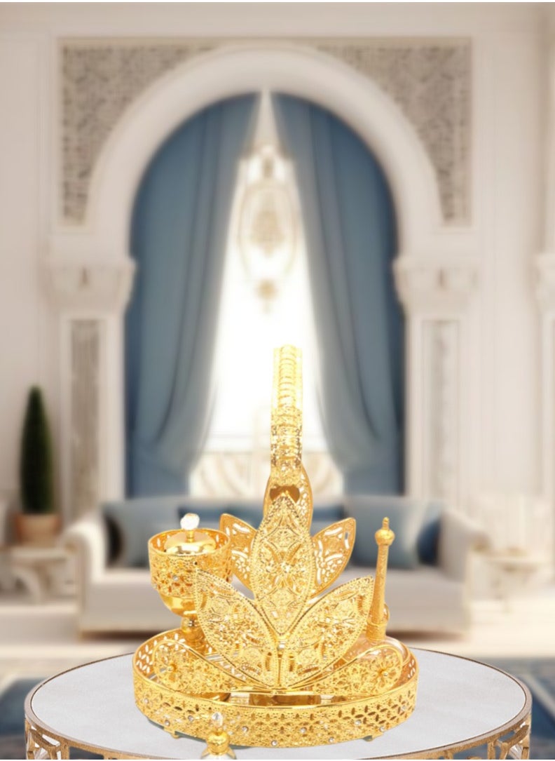 بخور بوسيدين مجموعة مبخرة البخور العربية الفاخرة لديكور المنزل والعطر  - Image 3