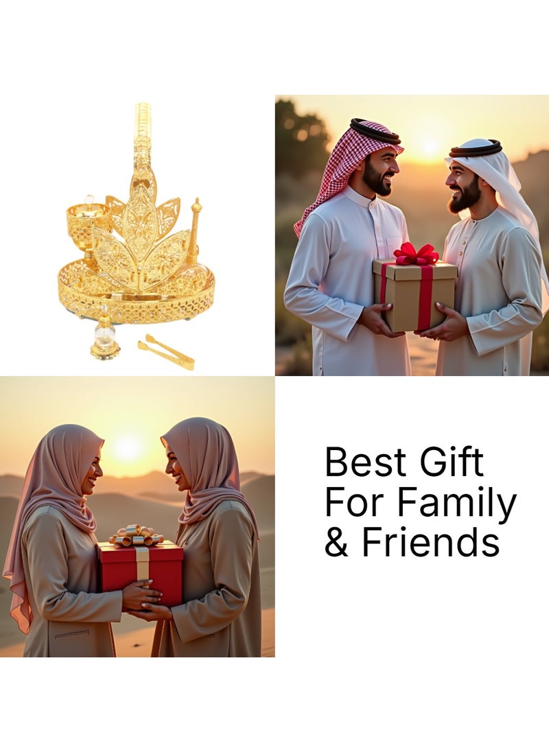بخور بوسيدين مجموعة مبخرة البخور العربية الفاخرة لديكور المنزل والعطر  - Image 4