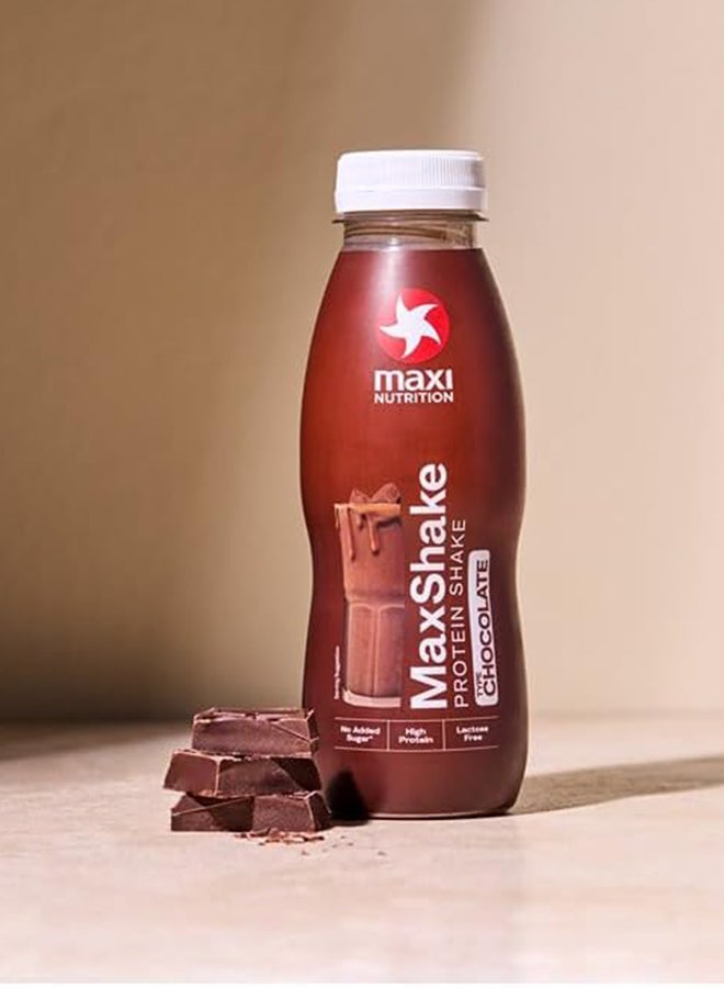 Maxi Nutrition MaxShake Protein Milk Shake Chocolate Flavour| With 25g Of High Protein | Lactose Free | No Added Sugar | No Artificial Colour & Flavour (1PC x 330ml Each) - Image 2