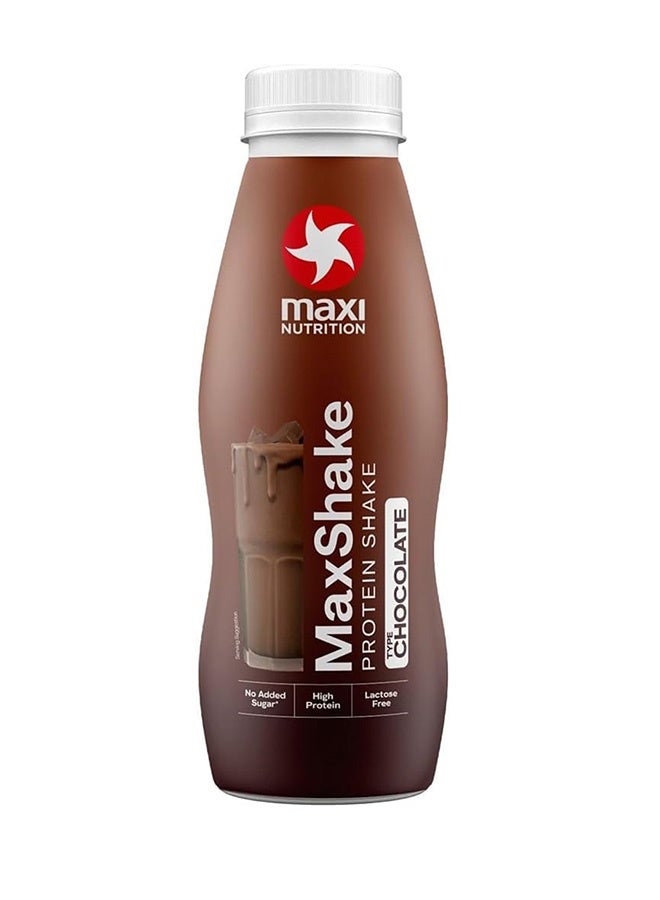 Maxi Nutrition MaxShake Protein Milk Shake Chocolate Flavour| With 25g Of High Protein | Lactose Free | No Added Sugar | No Artificial Colour & Flavour (1PC x 330ml Each) - Image 1
