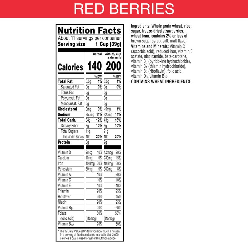 SPECIAL K Kellogg's Special K Red Berries Breakfast Cereal, Family Size, 3 Boxes of 15.6 oz Each - Image 2
