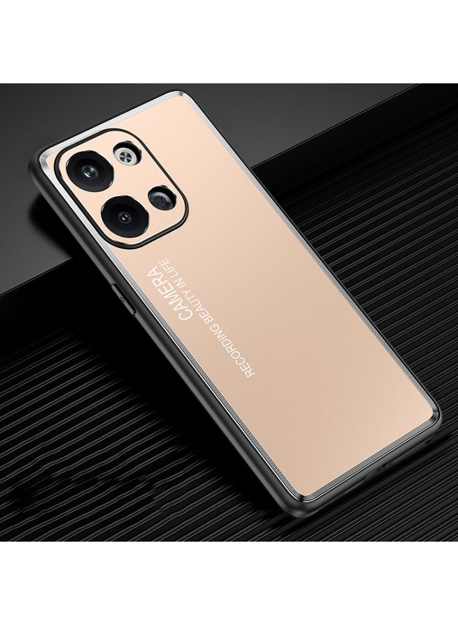 Case Cover For Xiaomi Redmi Note 13 Pro 5G Frosted Metal Phone Case Gold