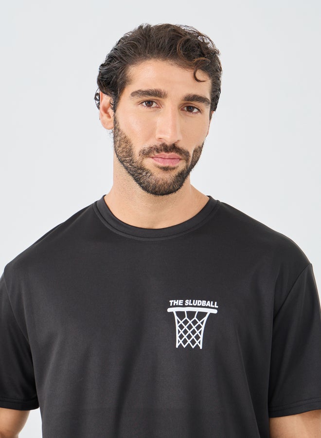 Styli Back Graphic Print Crew Neck Oversized T-Shirt - Image 4