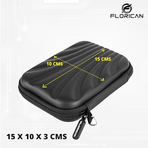 FLORICAN Shockproof EVA Hard Disk Case for All 2.5" Hard Disks/Travel Friendly Case (Black) - Image 5