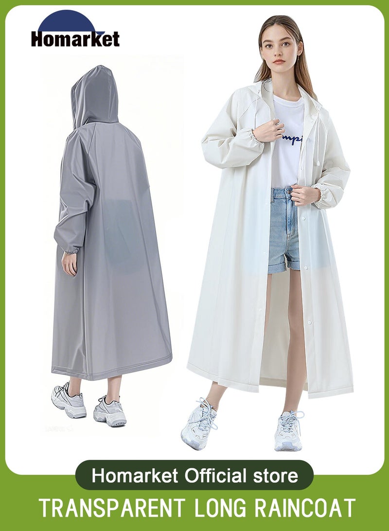 هومار كيت معطف المطر المطر Poncho للبالغين 2 حزمة EVA المطر Poncho للنساء والرجال قابلة لإعادة الاستخدام معطف المطر Packable - Image 1