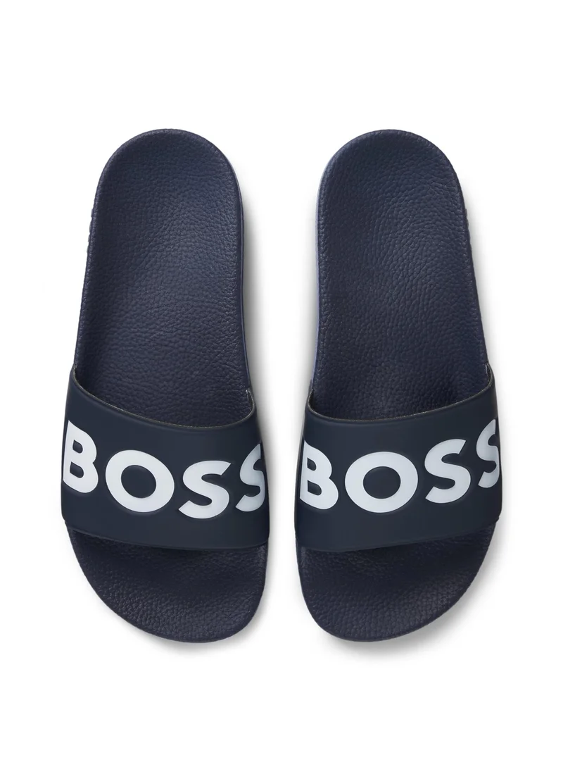 BOSS Italian-made slides with large logo detail