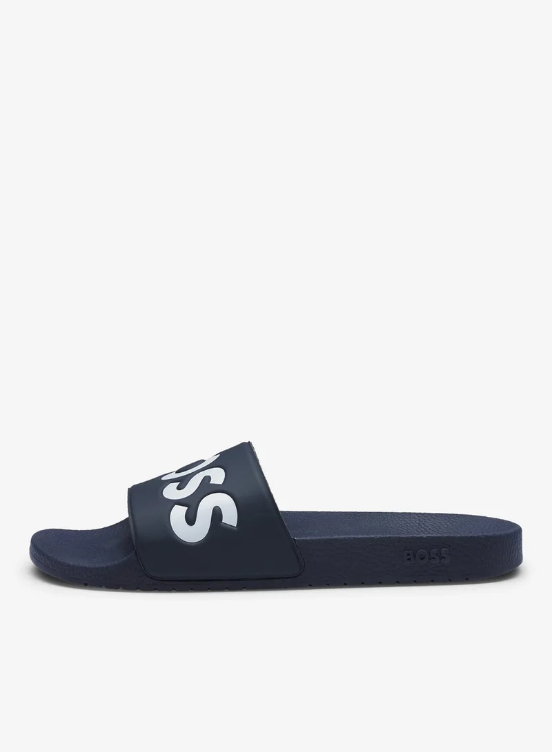 BOSS Italian-made slides with large logo detail