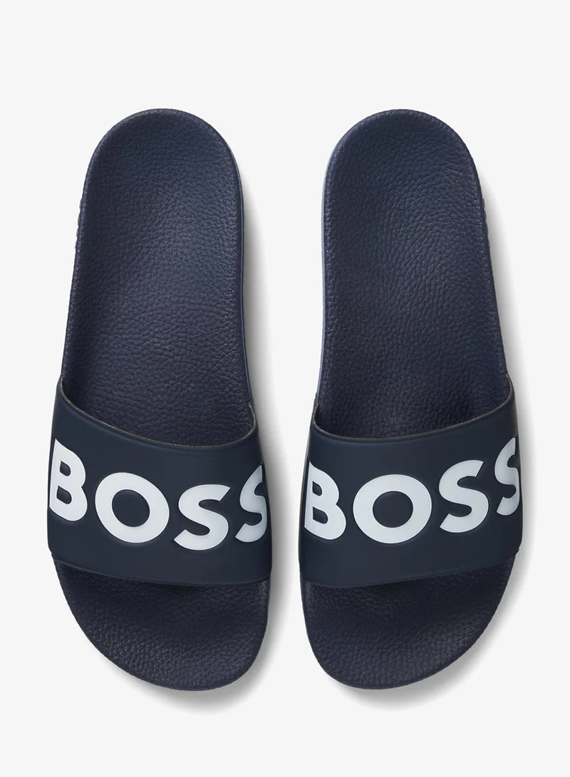 BOSS Italian-made slides with large logo detail