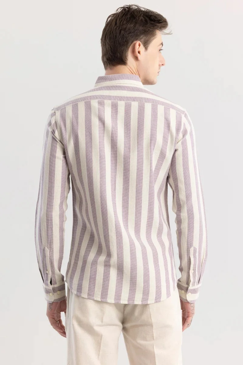 SNITCH Lavender Aurora Lavender Stripe Shirt for Men | Best Price UAE