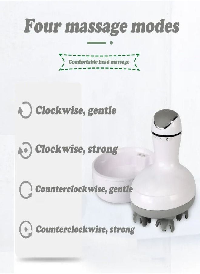 Generic Rechargeable Electric Scalp Waterproof Head Massager Held electric Head Scalp Massager  - Image 3