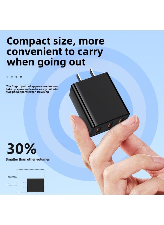 Generic 3C Certified 10W Fast Charging Three-Port Charger Applicable To Android Apple Mobile Phone Charging Head Multi-interface USB Medium-Color:15W Single Port Charger  Boxed  - Image 4