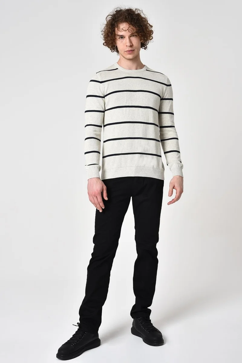 Alexander Gardi Striped Cotton Sweater (E22-5703)