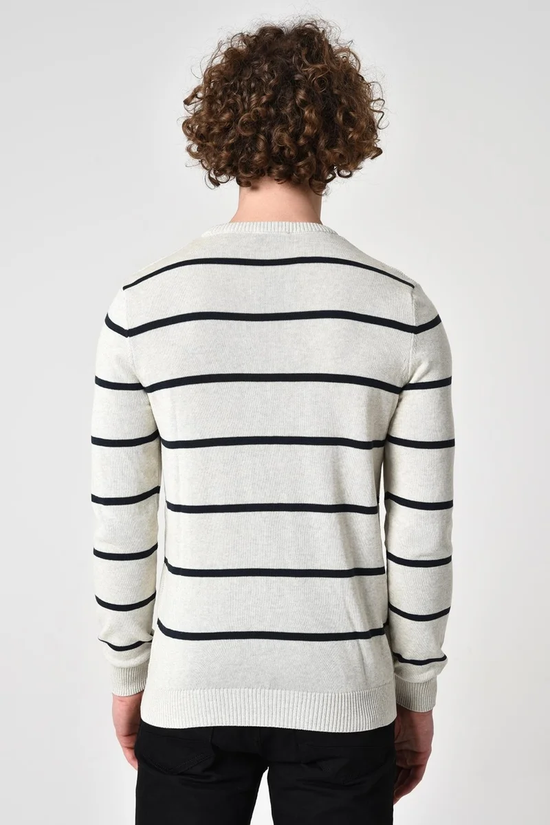Alexander Gardi Striped Cotton Sweater (E22-5703)