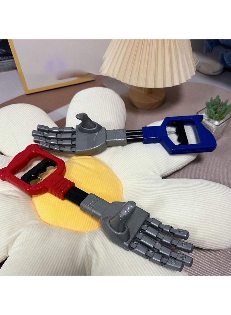 Blue Fun Mechanical Arm Toy Creative Trick Silicone Prosthetic Hand Telescopic Pull and Grab Soft Clip Picker  - Image 4