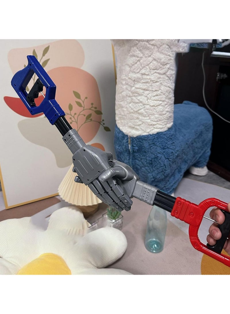 Blue Fun Mechanical Arm Toy Creative Trick Silicone Prosthetic Hand Telescopic Pull and Grab Soft Clip Picker  - Image 3