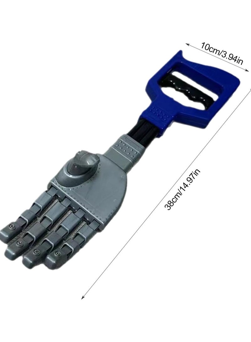 Blue Fun Mechanical Arm Toy Creative Trick Silicone Prosthetic Hand Telescopic Pull and Grab Soft Clip Picker  - Image 5