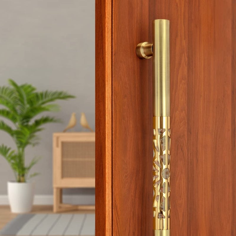 LAPO Orra 18 Inch Stainless Steel Door Handles for Main Door Wooden Glass Door Handle PullPush Handle for Home Office Hole to Hole Size 450 mmPack of 1 Antique Finish 3 Years Warranty - Image 3