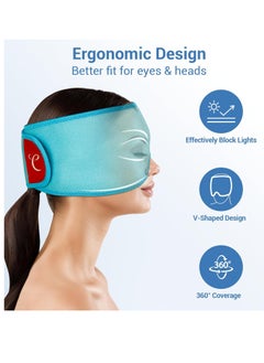 Comfytemp Comfytemp Cooling Eye Mask, 2PCS, Reusable Gel Ice Cold Eye Mask for Puffiness, Hot Cold Pack Wrap for Puffy Eyes, Dark Circles, Dry Eyes, Headache, Migraines, Stress Relief, Blue, FSA HSA Eligible  - Image 4