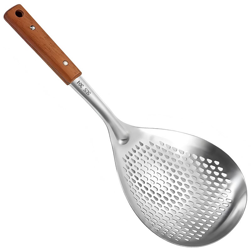 ANMIOU Stainless Steel Colander Strainer Pasta Food Noodle Grease Drain Fine Mesh Metal Kitchen Universal Clip on Spider Handle - Image 1