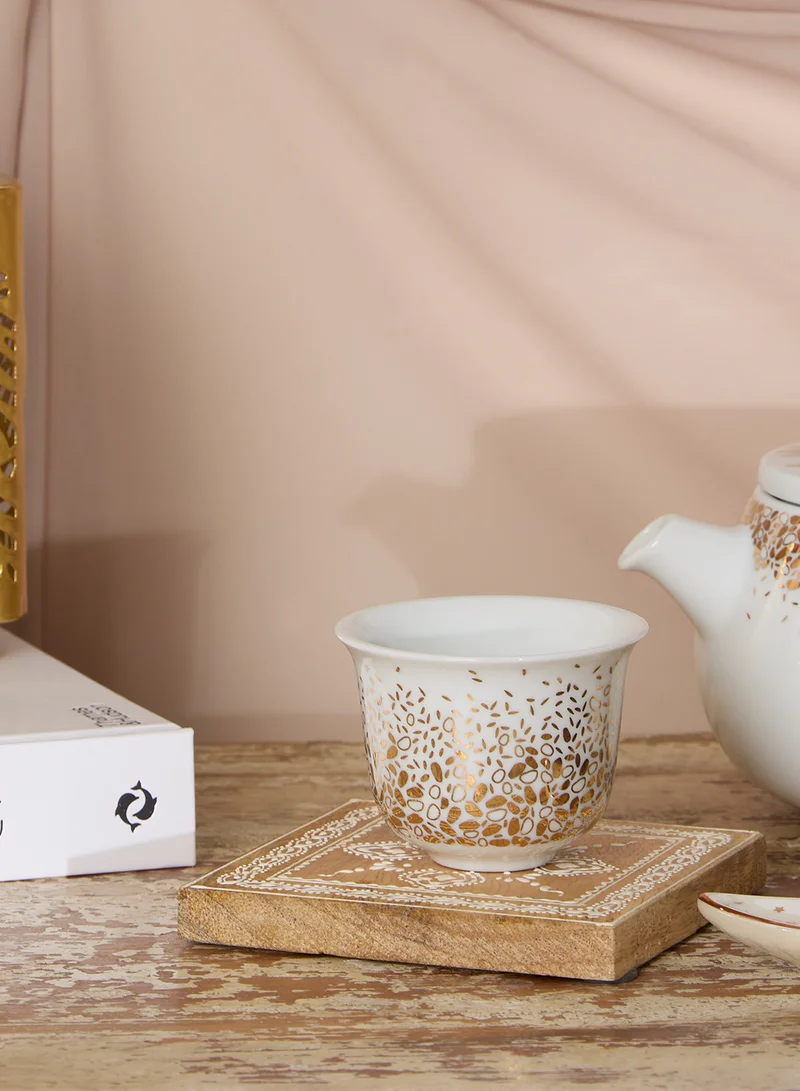 صلصال Tamrah Arabic Coffee Cup  Dots Bottom