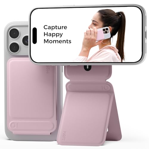 MOFT Phone Tripod Stand Selfie Stick for iPhone MultiAngles iPhone Stand Lightweight Portable Phone Holder Strong Magnets MOVAS Vegan Leather Travel Essentials BlushWithout Card Slot - Image 1