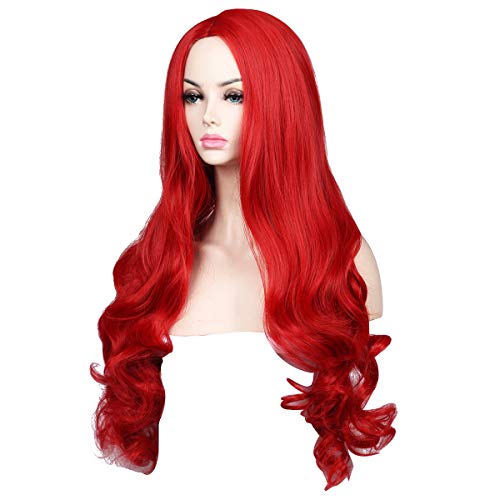 ColorGround Long Wavy Red Halloween Cosplay Wig - Image 3