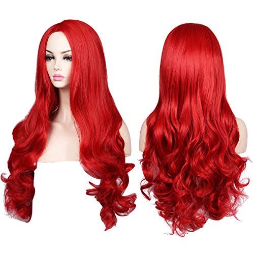 ColorGround Long Wavy Red Halloween Cosplay Wig - Image 1