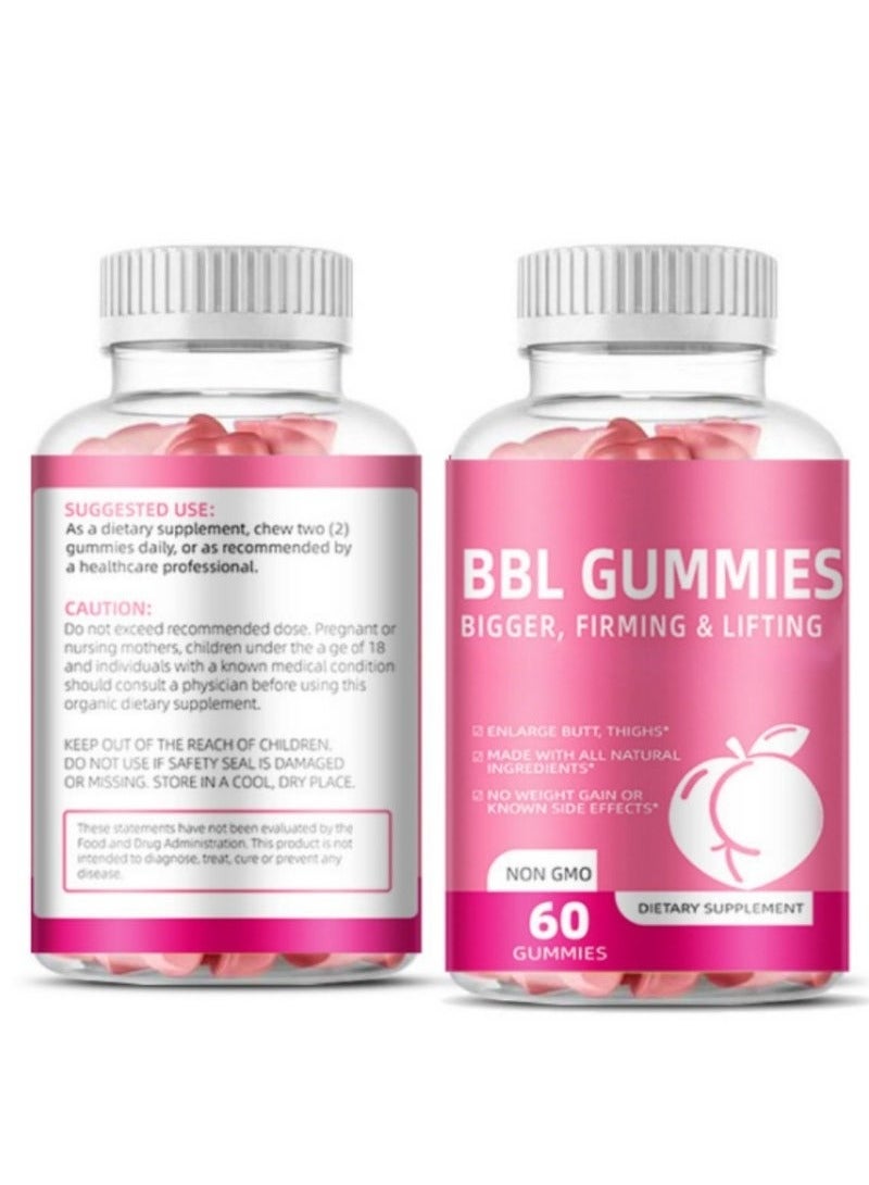 BBL 60 - Count Body Curve Gummies for Women: Ultimate Hip & Bust Enlargement Booster, Health - Supportive Dietary Supplement  - Image 3