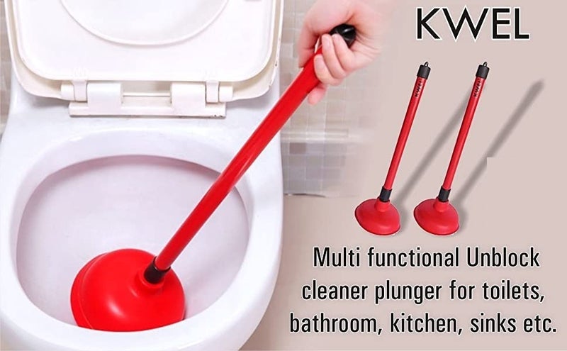 KWEL Drain Unblocker Cleaner Sink Plunger Cleaning Pump for Kitchen Sink, Toilet, Bathroom Pack of 1 (Medium) - Image 3