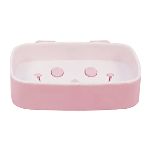 Klaxon Olennaa Self-Adhesive Waterproof Kitchen Bathroom Soap Holder (White & Pink) - Pack of 4 - Image 2