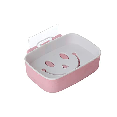 Klaxon Olennaa Self-Adhesive Waterproof Kitchen Bathroom Soap Holder (White & Pink) - Pack of 4 - Image 3