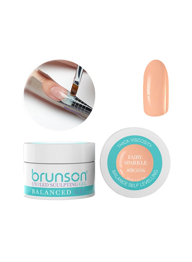 brunson Sculpting Camouflage Uv Builder Gel Balanced Level Gel Uv Sculpting Nail Gel System 30Ml Fairy Sparkle Bg056