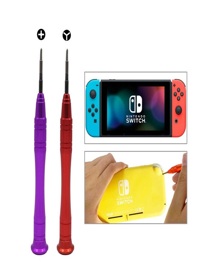 EMiEN Triwing Screwdriver Compatible With Nintendo Switch, EMiEN 2.0mm Phillips 1.5mm Y00 Tri-Point Tri Wing Tip Screwdriver Kit Compatible With Nintendo Switch Joy-Con and Consoles Repair - Image 1